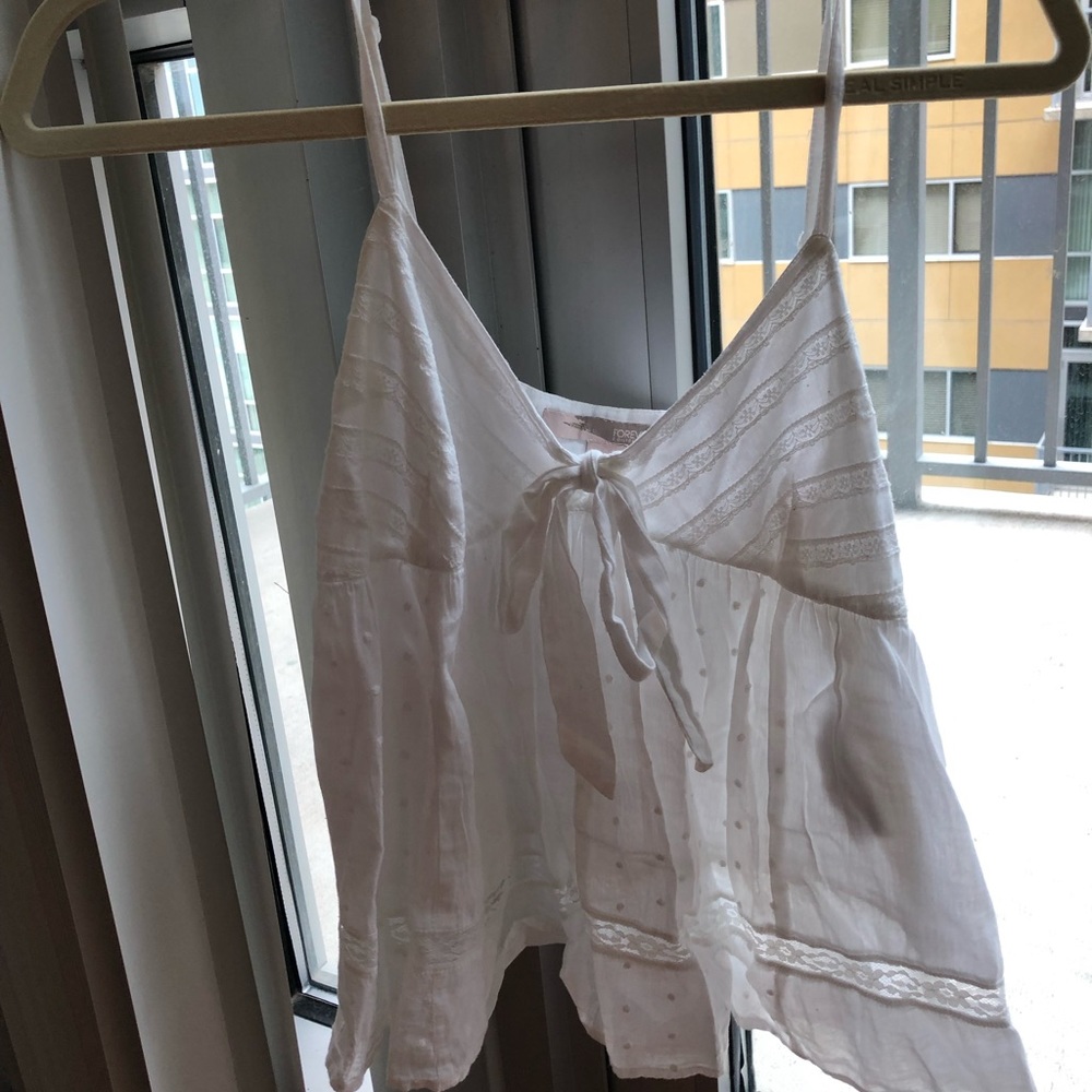 Detailed White Tank Top